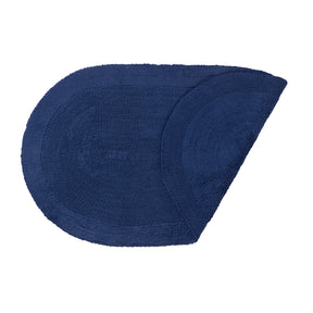 Grassy Ground Soft Reversible Solid Luxurious Navy Bath Mat