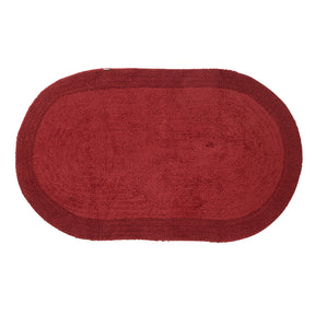 Grassy Ground Soft Reversible Solid Luxurious Bordeaux Bath Mat