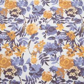 Donatella Alyssa Printed 144 TC 100% Cotton Yellow Bed Sheet