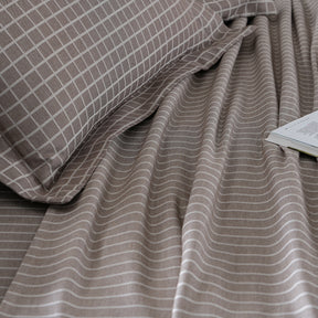Bliss Reversible Made With Egyptian Cotton Ultra Soft Brown Bed Sheet