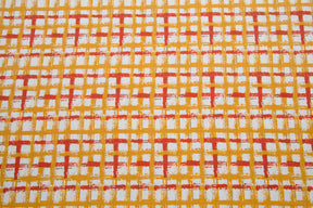 Donatella Breeze Printed 200 TC 100% Cotton Orange Bed Sheet