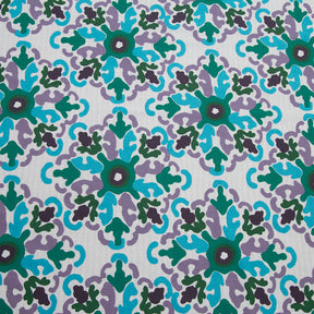 Donatella Cadence Printed 144TC 100% Cotton Blue Bed Sheet with Pillow Case