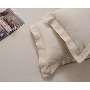 Clemonte Self Jacquard 100% Cotton Cream Bed Sheet