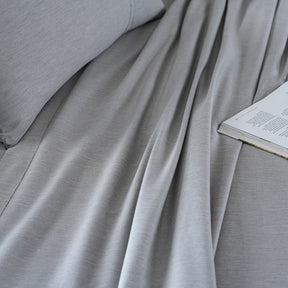 Emmie Made With Egyptian Cotton Ultra Soft Grey Marble Bed Sheet