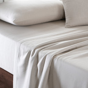 Emmie Made With Egyptian Cotton Ultra Soft Light Beige Bed Sheet with Pillow Case