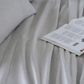 Emmie Made With Egyptian Cotton Ultra Soft Grey Bed Sheet with Pillow Case