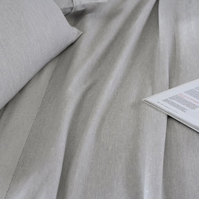 Muted Dot Reversible Made With Egyptian Cotton Ultra Soft Grey Bed Sheet