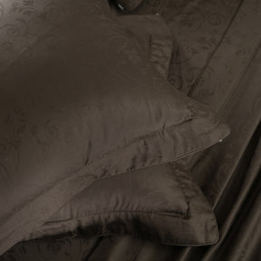Scroll Self Jacquard 100% Cotton Ultra Soft Bed Sheet With Pillow Covers