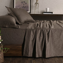 Scroll Self Jacquard 100% Cotton Ultra Soft Bed Sheet With Pillow Covers