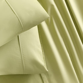 Slumber Plain Easy Care Percale 100% Cotton Silk Green Crisp Bed Sheet