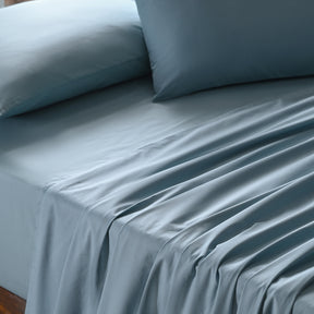 Slumber Blue Solid Bedsheet Set