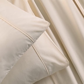 Slumber Plain Easy Care Percale 100% Cotton Ecru Crisp Bed Sheet