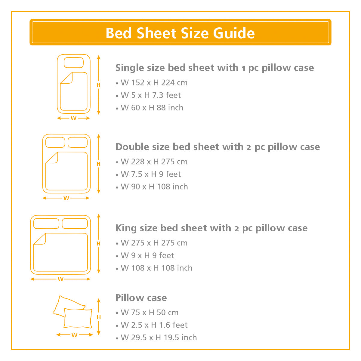 Melina Plain 100% Cotton Extra Soft & Luxurious Bed Sheet with Pillow Case