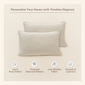 Blaize 100% Cotton Solid Weave Purple Pillow Sham Set