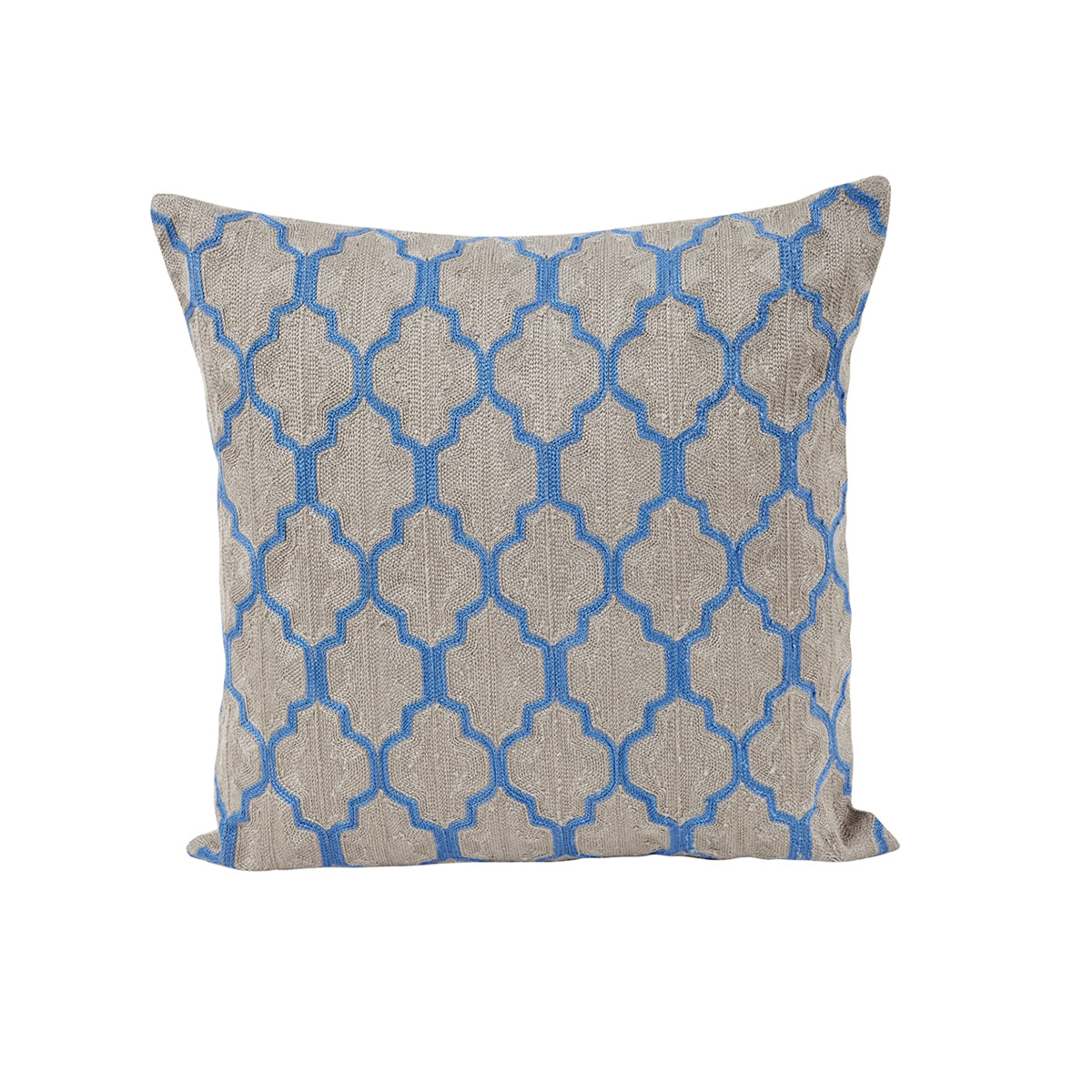 Maspar Chain Stitch Gypsy Lock Cushion Cover Blue