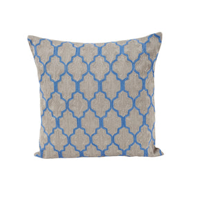 Maspar Chain Stitch Gypsy Lock Cushion Cover Blue