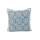 Maspar Chain Stitch Made Line Cushion Cover Blue