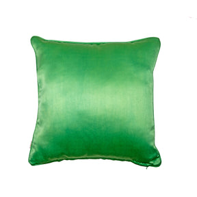 Maspar Solid Polyester Satin Cushion Cover Green