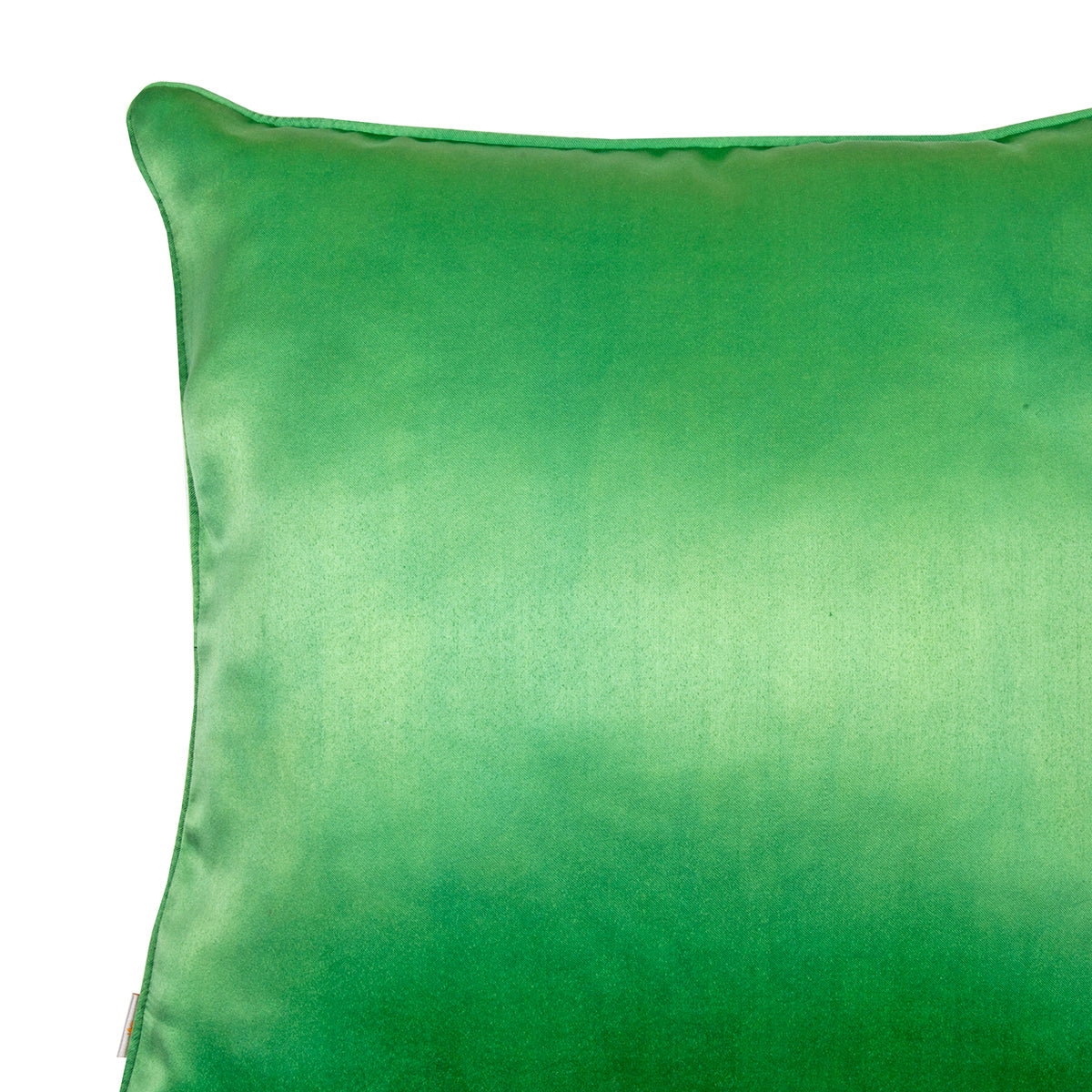 Maspar Solid Polyester Satin Cushion Cover Green