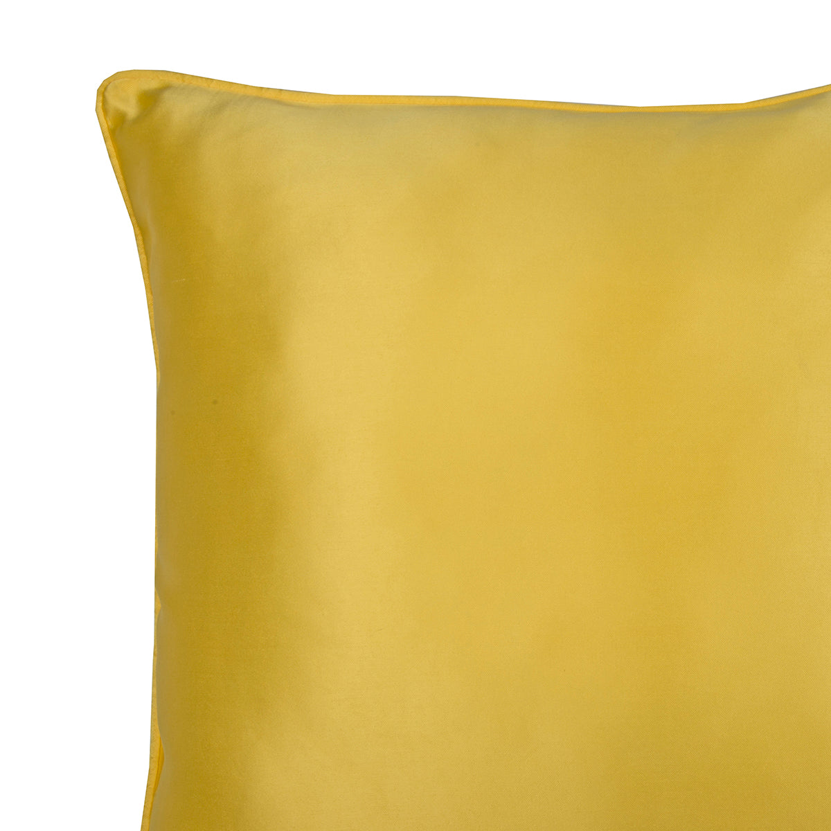 Maspar Solid Polyester Satin Cushion Cover Yellow