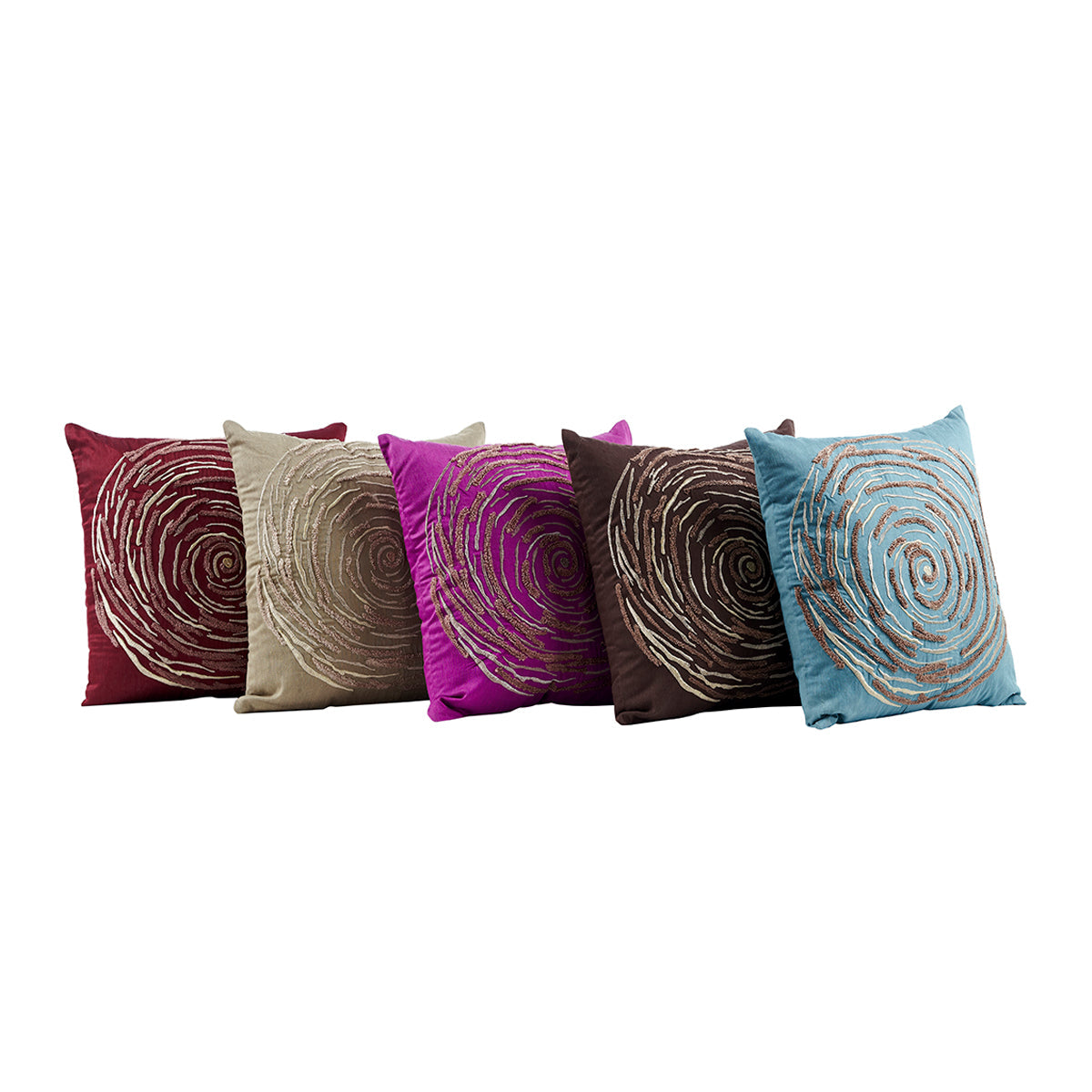 Maspar Machine Embroidery Ripple Cushion Cover Purple