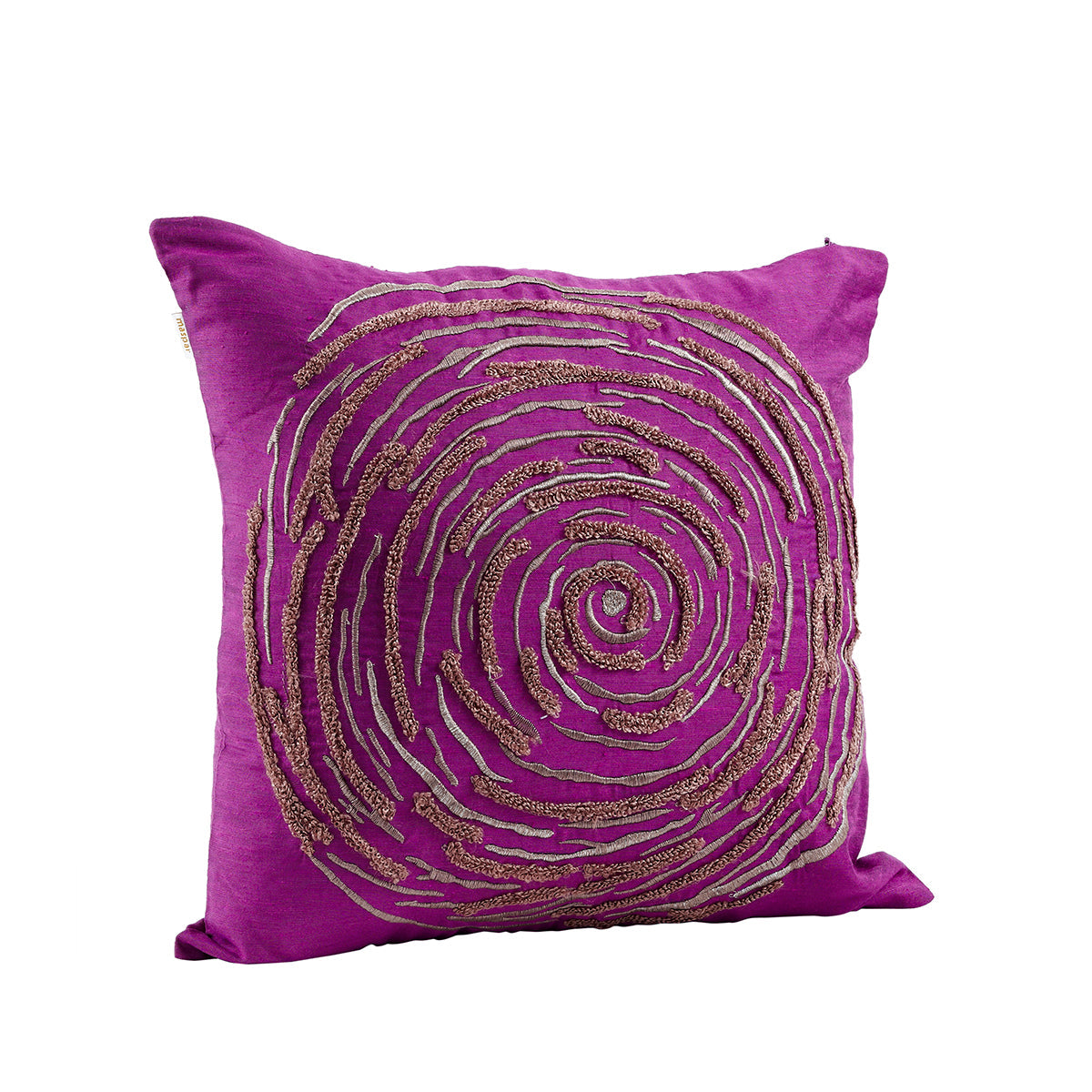 Maspar Machine Embroidery Ripple Cushion Cover Purple