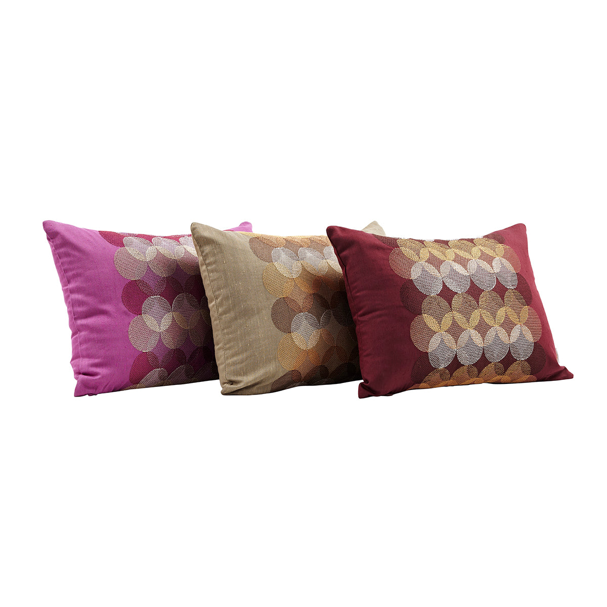 Maspar Machine Embroidery Spot Light Cushion Cover Purple