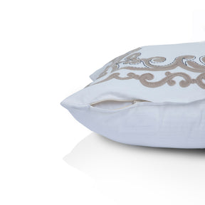 Tendril Embroidery Neutral Medium 50x50 Cm Embroidery Machine Cushion Cover