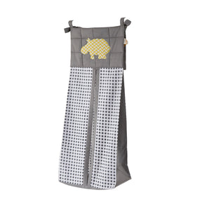 Little Maspar Printed Hippo Print Diaper Stacker Bag Yellow