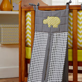 Little Maspar Printed Hippo Print Diaper Stacker Bag Yellow
