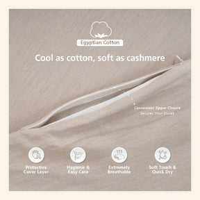 Emmie Made With Egyption Cotton Ultra Soft White Duvet Cover with Pillow Case