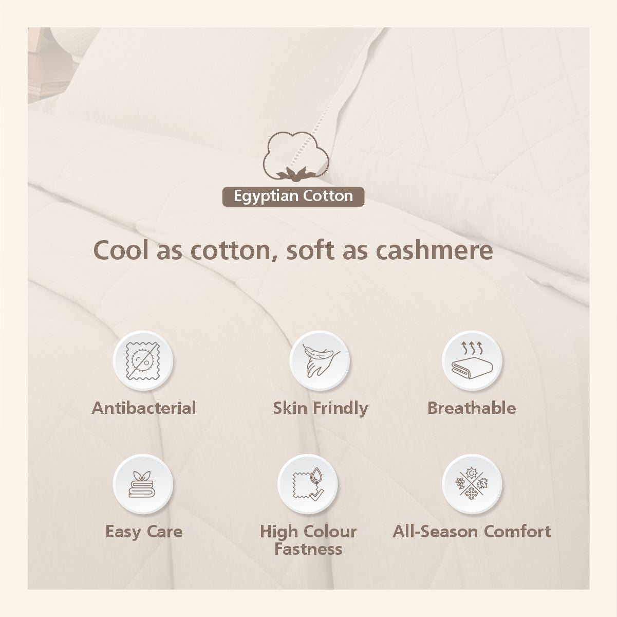 Emmie 100% Natural Cotton Filling Light Weight Winter Quilt Green