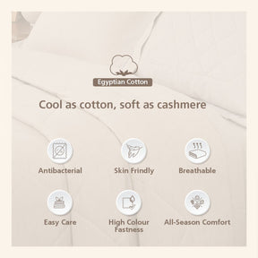 Emmie 100% Natural Cotton Filling Light Weight Winter Quilt Green