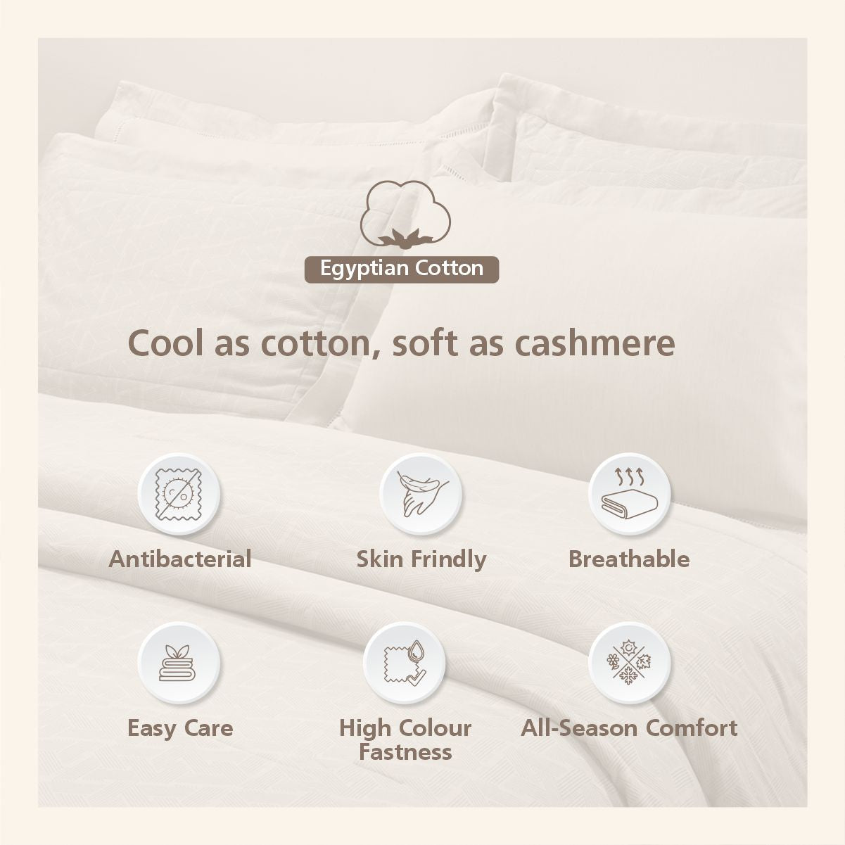 Inner City 100% Natural Cotton Filling Light Weight Winter Quilt / Quilted Bed Cover Grey