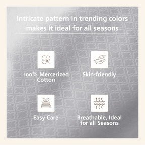 Isadora Self Jacquard Beige Bed Sheet with Pillow Case