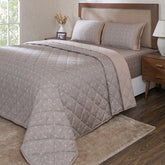 Hermosa Botanic Bloom Artisanal Aura Quilt Brown
