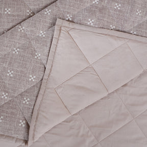 Hermosa Botanic Bloom Artisanal Aura Quilt Brown