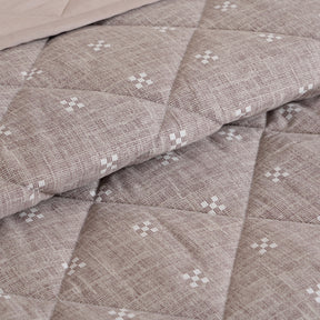 Hermosa Botanic Bloom Artisanal Aura Quilt Brown