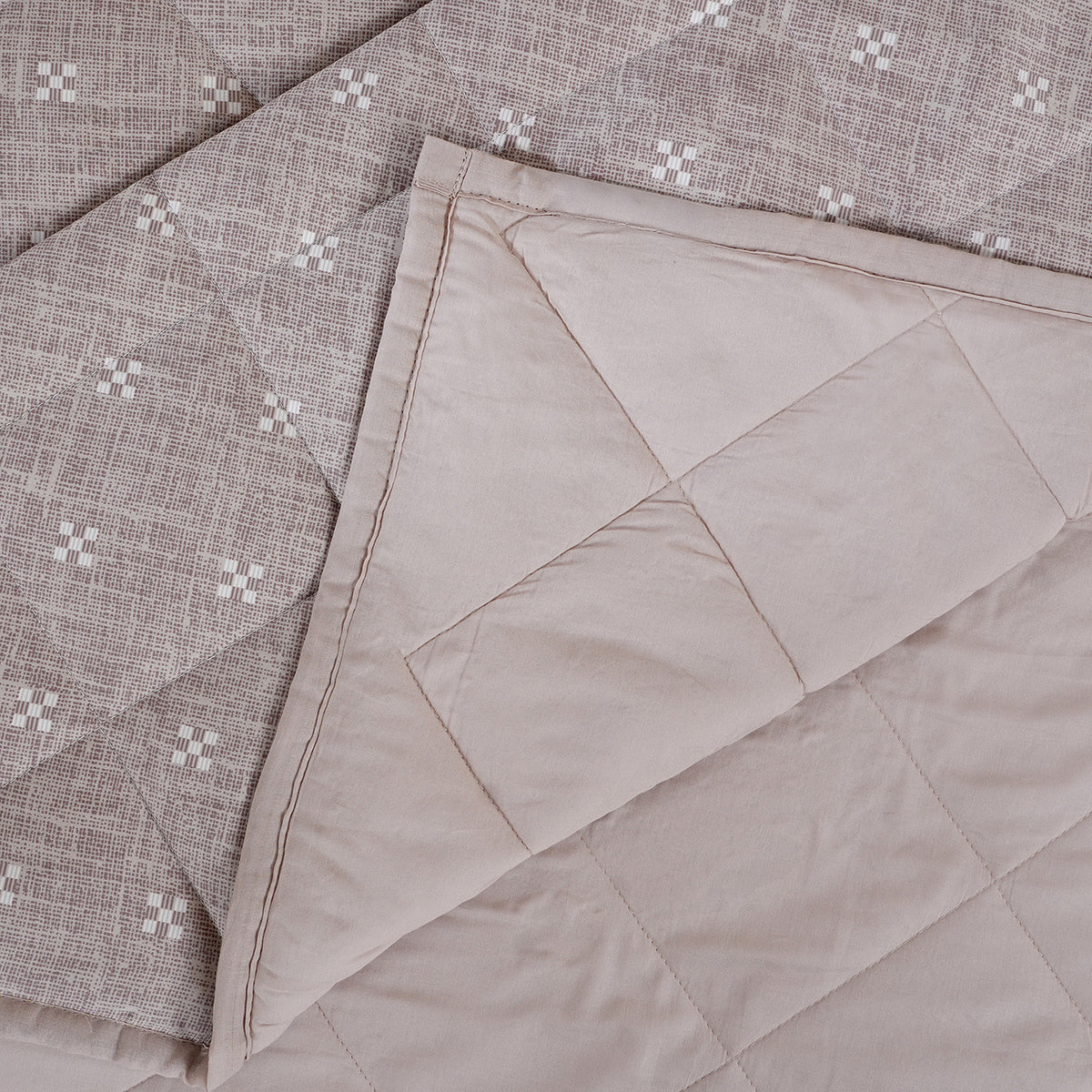 Hermosa Botanic Bloom Artisanal Aura 4Pcs Brown Quilt Set