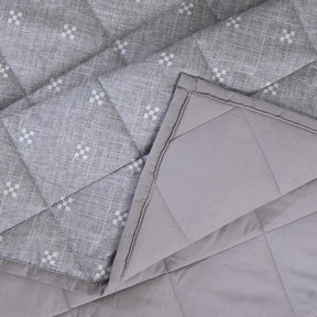 Hermosa Botanic Bloom Artisanal Aura Quilt Grey