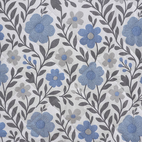 Hermosa Botanic Bloom Bloomscape 4Pcs Dusty Blue Quilt Set