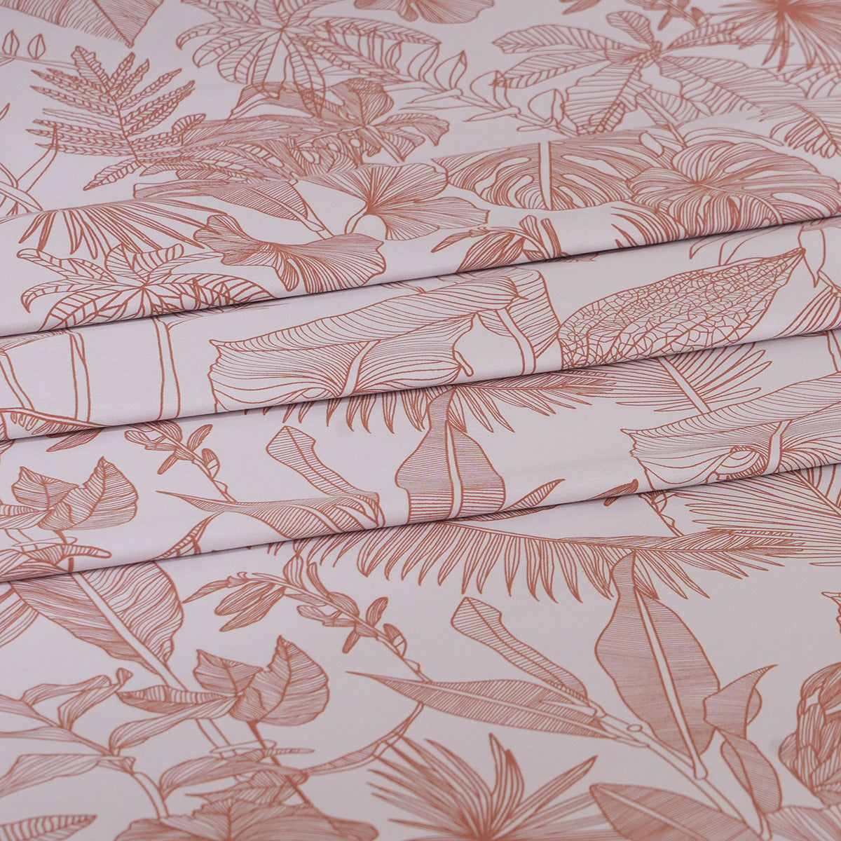 Hermosa Botanic Bloom Verlina 100% Cotton Printed Bedsheet with Pillow Case Rust