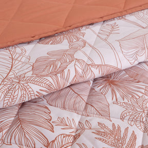 Hermosa Botanic Bloom Verlina 4Pcs Rust Quilt Set