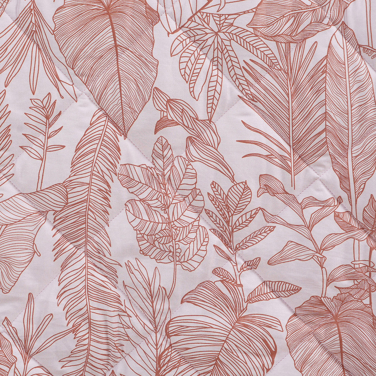 Hermosa Botanic Bloom Verlina 4Pcs Rust Quilt Set