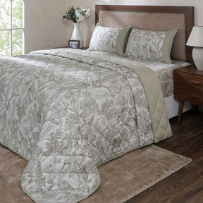 Hermosa Botanic Bloom Verlina 4Pcs Green Quilt Set