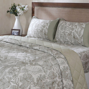 Hermosa Botanic Bloom Verlina 4Pcs Green Quilt Set