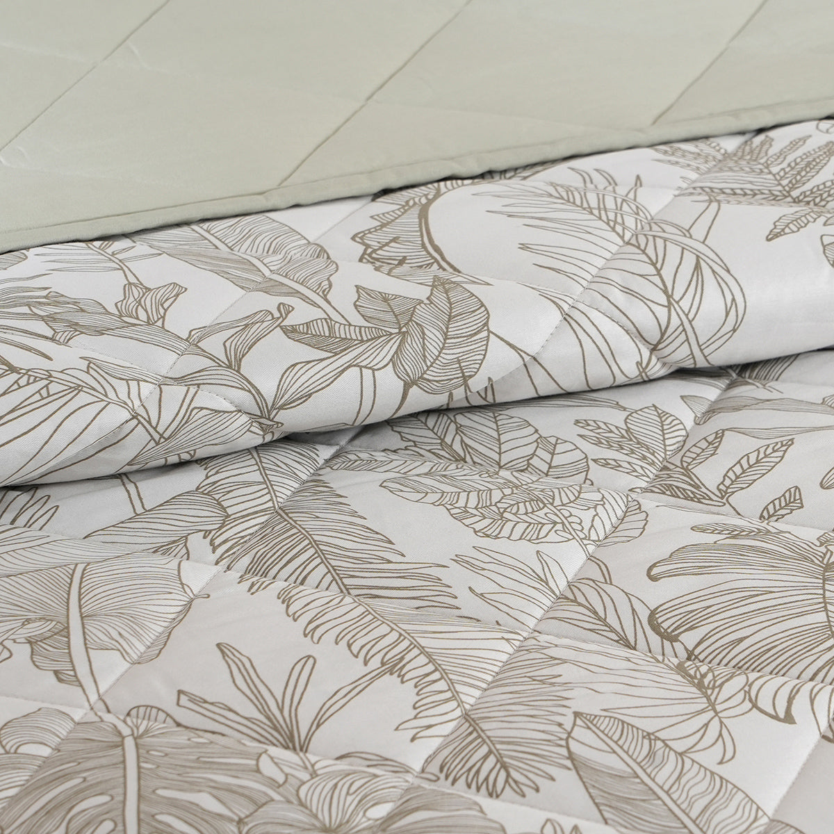 Hermosa Botanic Bloom Verlina 4Pcs Green Quilt Set