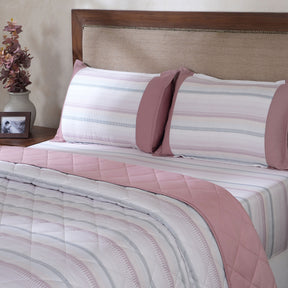 Hermosa Botanic Bloom Wovelle Quilt Ash Rose