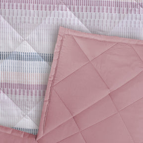 Hermosa Botanic Bloom Wovelle 4Pcs Ash Rose Quilt Set