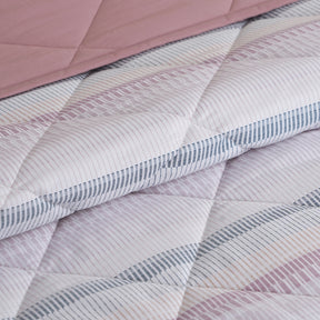 Hermosa Botanic Bloom Wovelle 4Pcs Ash Rose Quilt Set